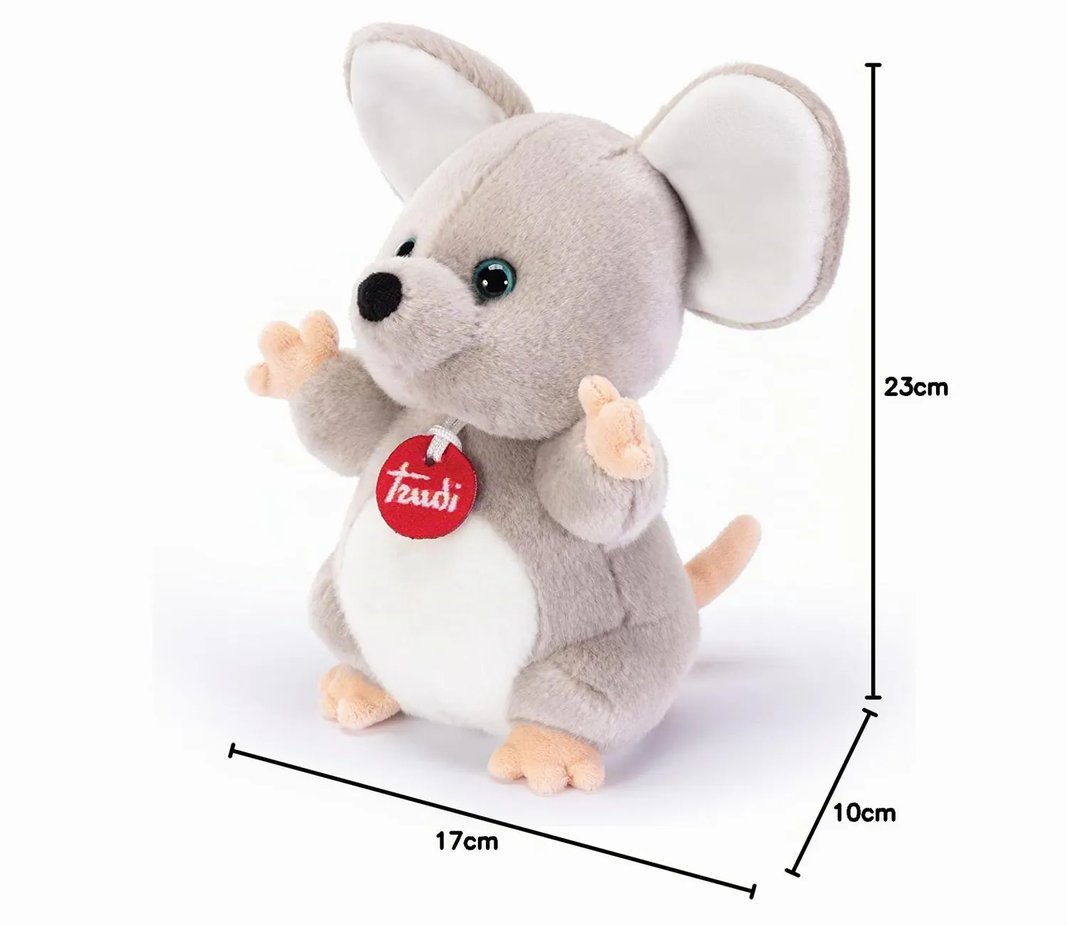 Trudi Classic 23563 peluche souris Martin S grise