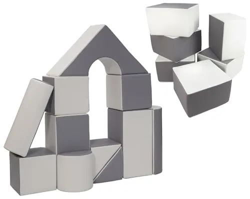 Velinda château 17 blocs en mousse blanc cappuccino