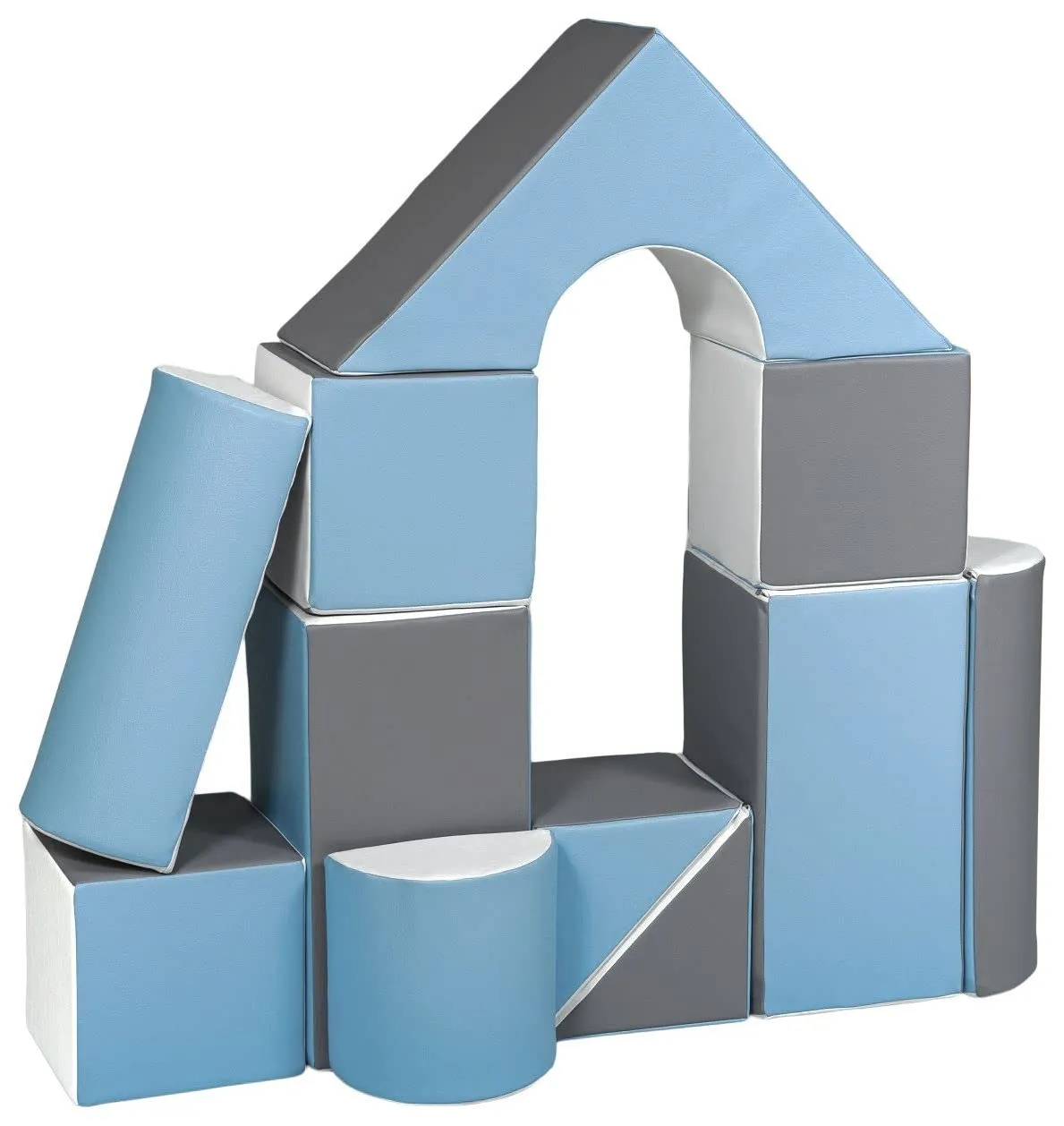 Velinda Blocs mousse 11 pièces pastel rose bleu jaune motricité