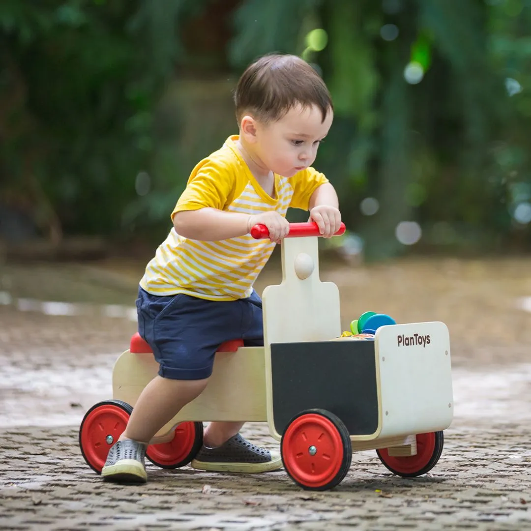 PlanToys Delivery Bike porteur vélo bois dès 18 mois