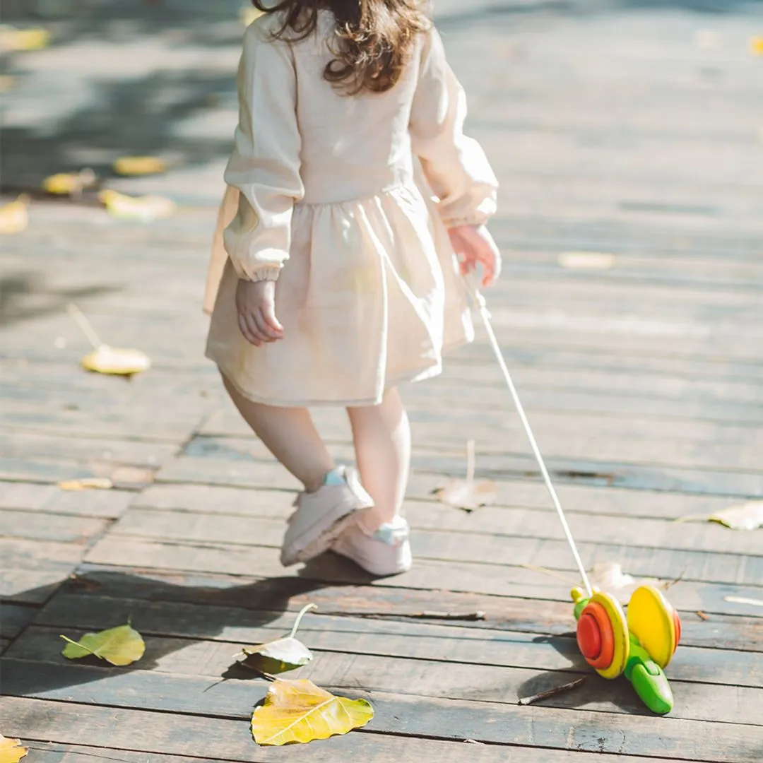 PlanToys Pull Along Snail escargot à tirer bois 12 mois