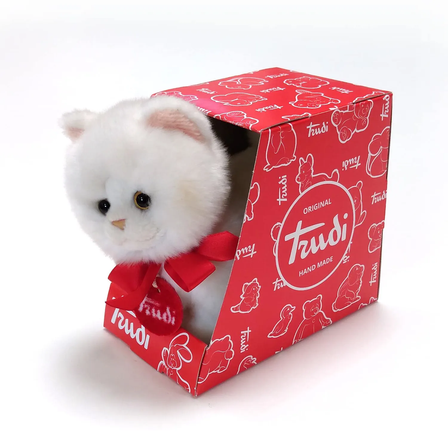 Trudi Trudino chat persan peluche blanche naissance