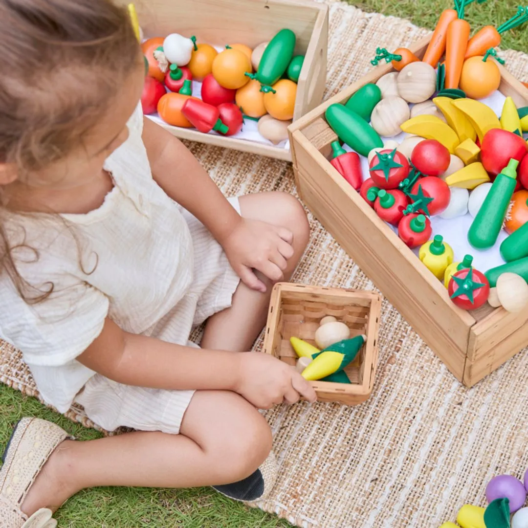 PlanToys Fresh Produce Set B dinette 6 legumes bois