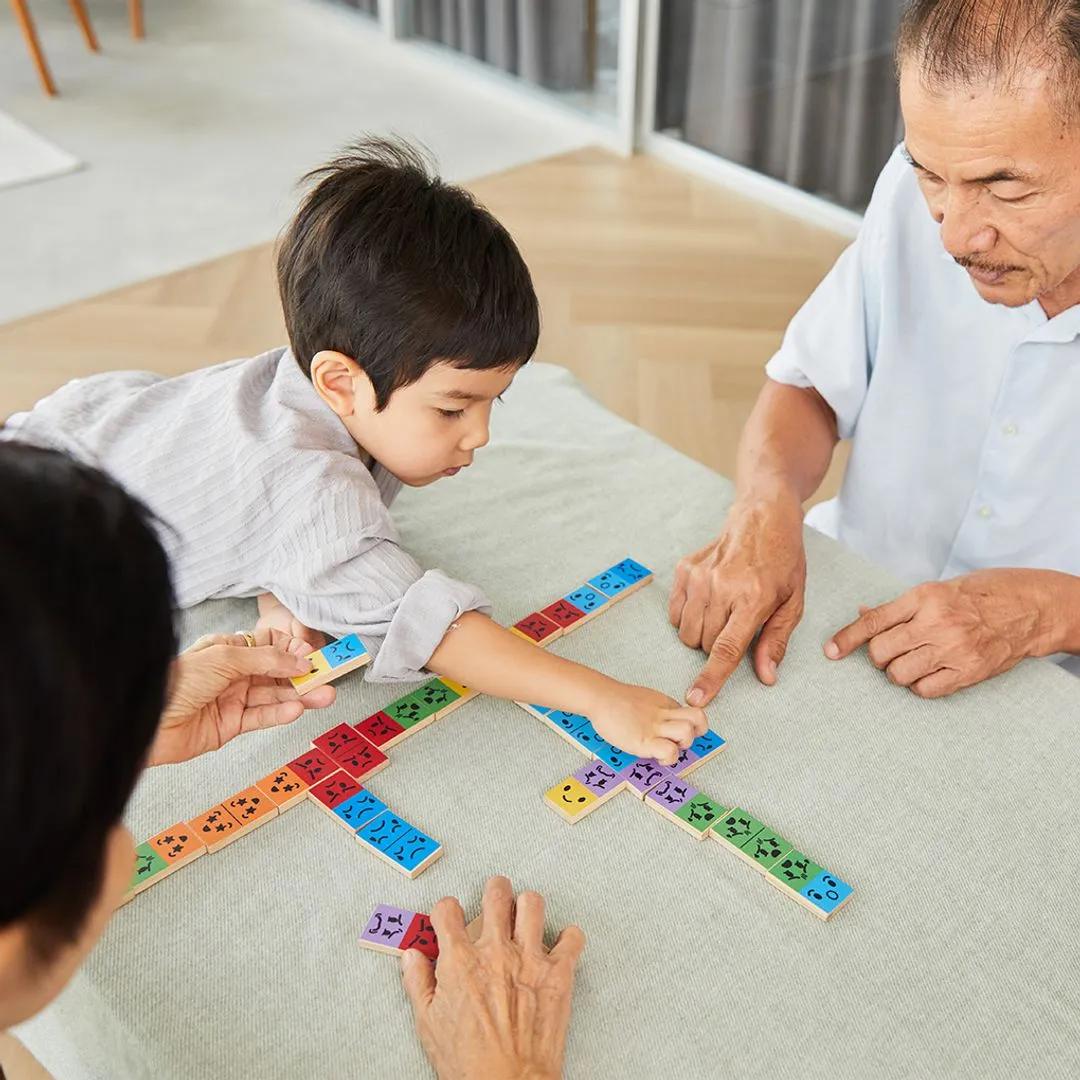 PlanToys Mood Dominos jeu de dominos émotions 28 pièces