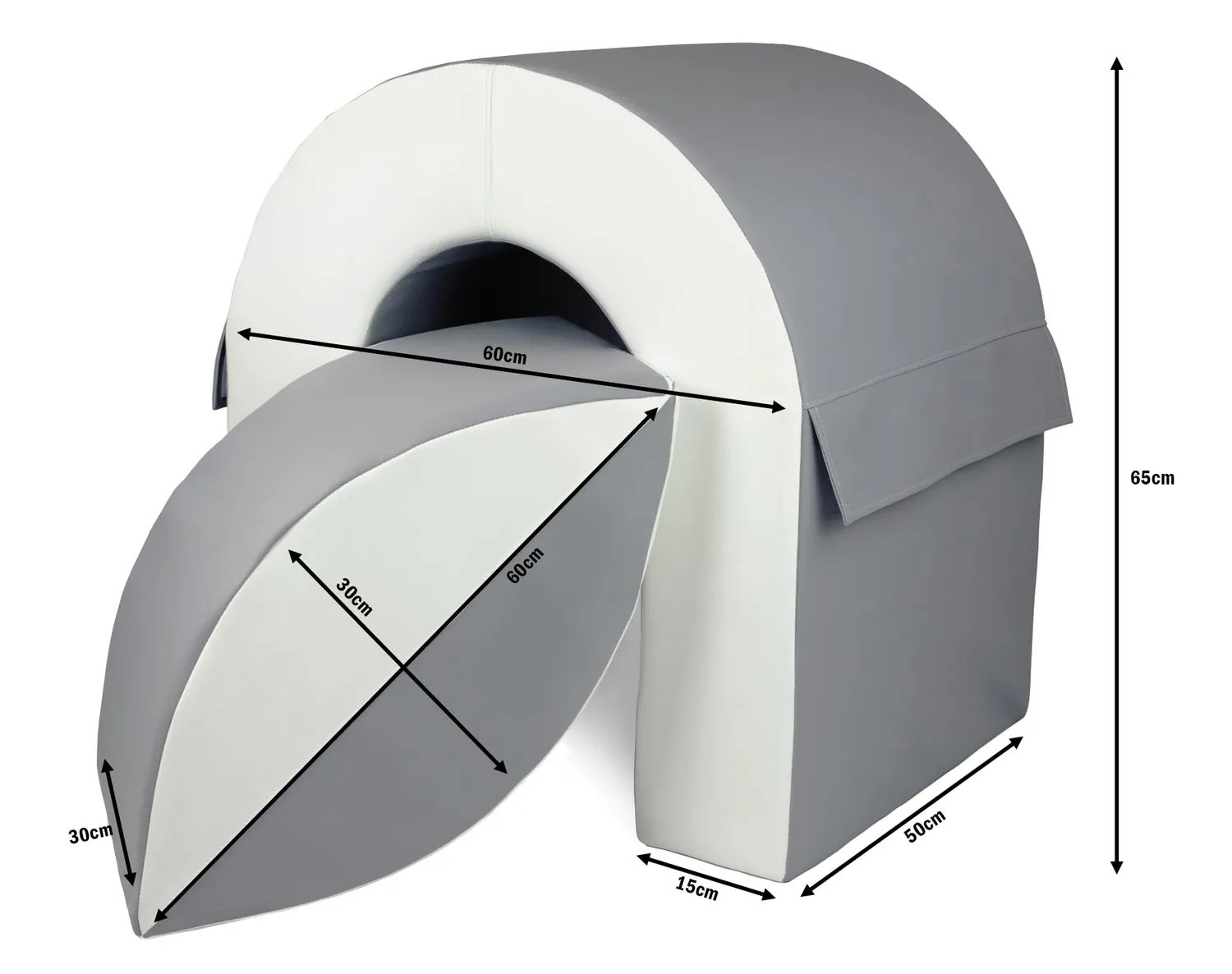 Velinda Tunnel set 2 blocs mousse blanc gris violet motricité