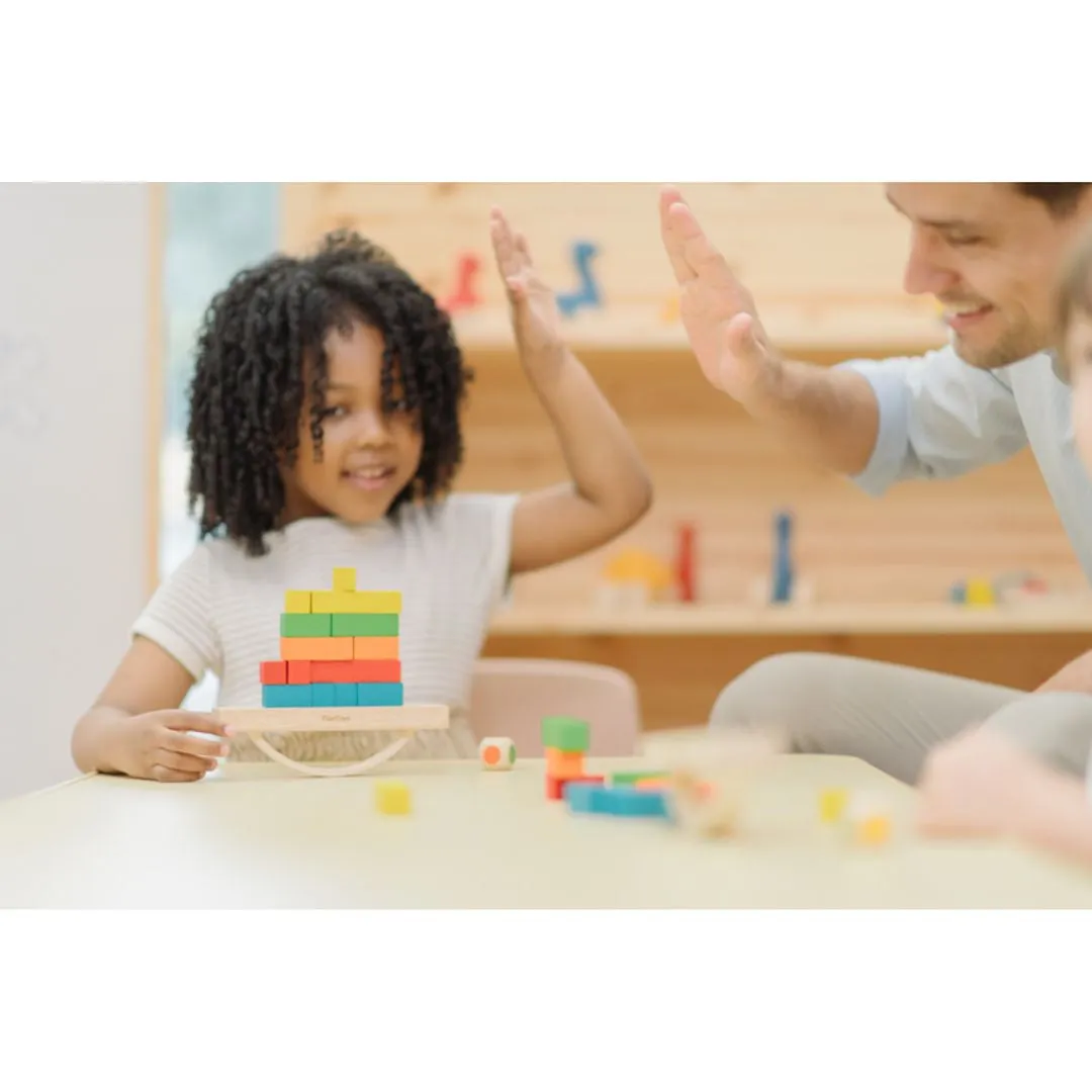 PlanToys Balancing Cargo jeu équilibre bateau 14 blocs