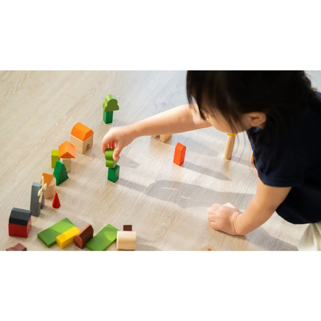 PlanToys Countryside Blocks cubes campagne 45 pièces