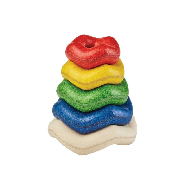 PlanToys Wave Stacker empilable vagues bébé bois