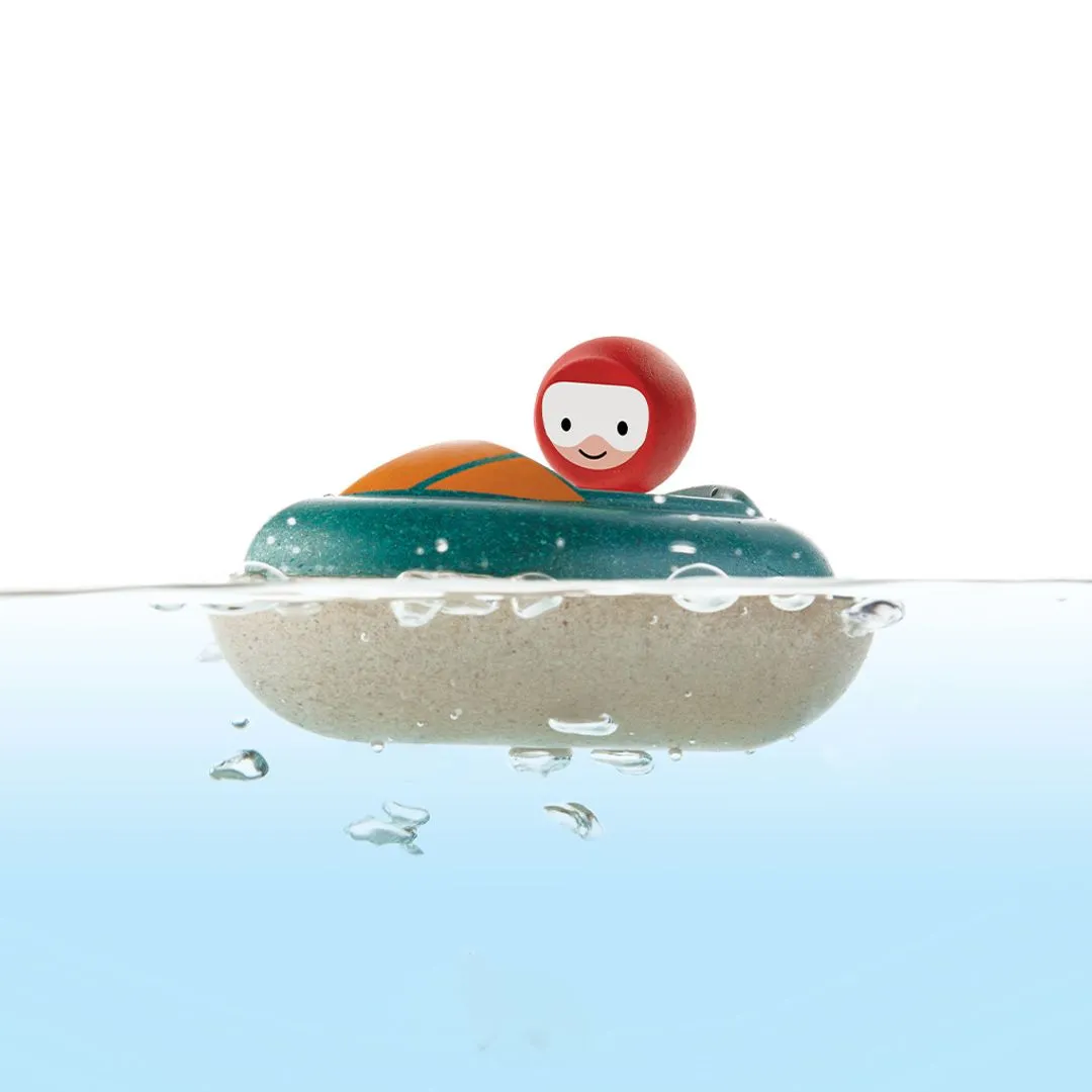PlanToys Speed Boat bateau de bain bois waterproof
