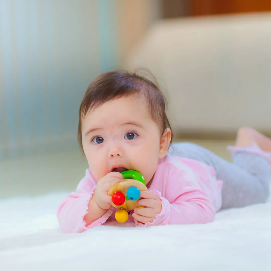 PlanToys Bell Rattle hochet clochette bébé bois