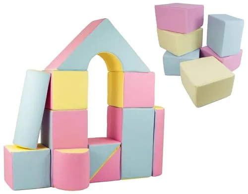 Velinda château 17 blocs en mousse blanc cappuccino