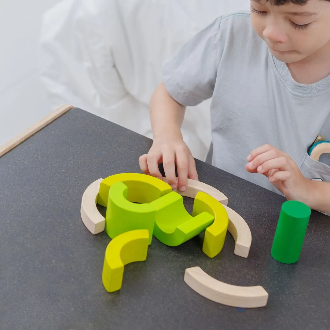 PlanToys Curve Blocks jeu construction 10 pièces