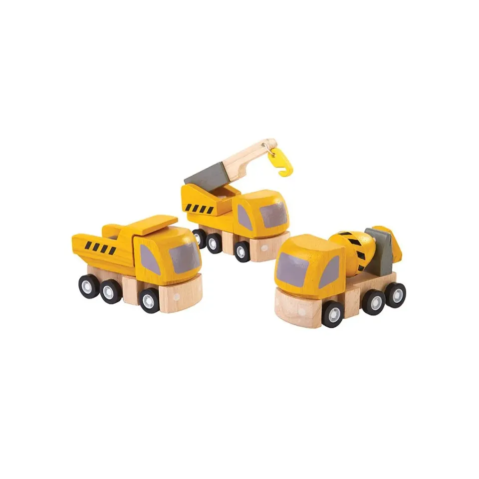 PlanToys Highway Maintenance véhicules chantier bois