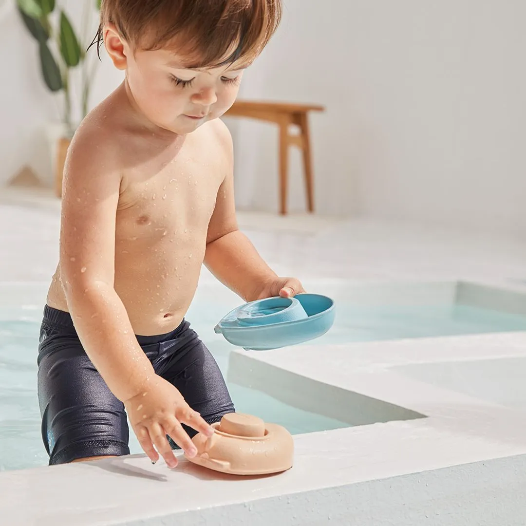 PlanToys Convertible Boat bateau de bain bleu pastel 2 en 1