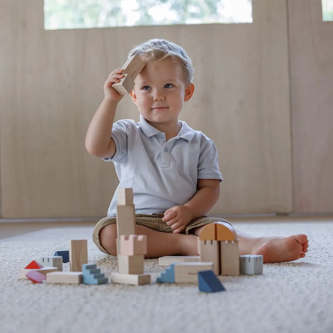 PlanToys Creative Blocks Orchard cubes bois 30 pièces