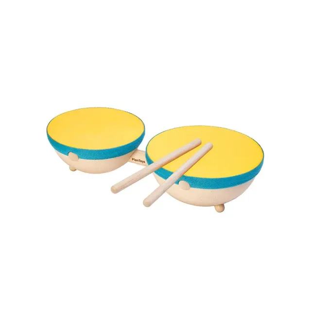 PlanToys Double Drum tambour double bois dès 3 ans