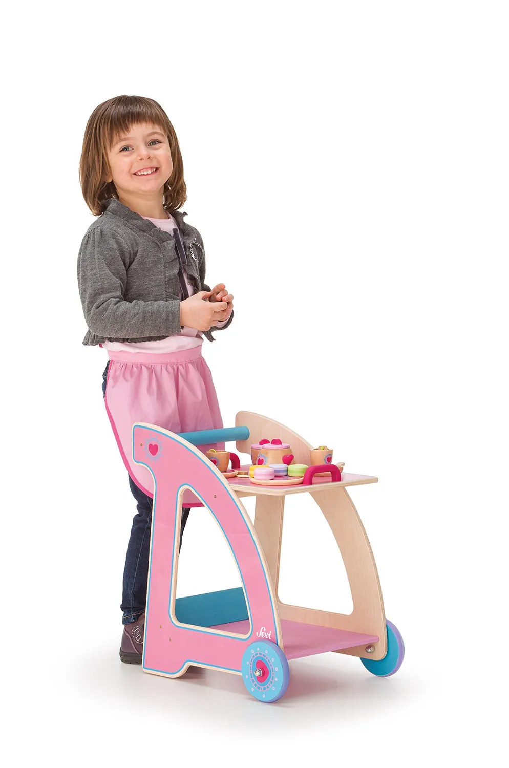 Sevi 82925 chariot thé bois dinette 39x45x30 cm