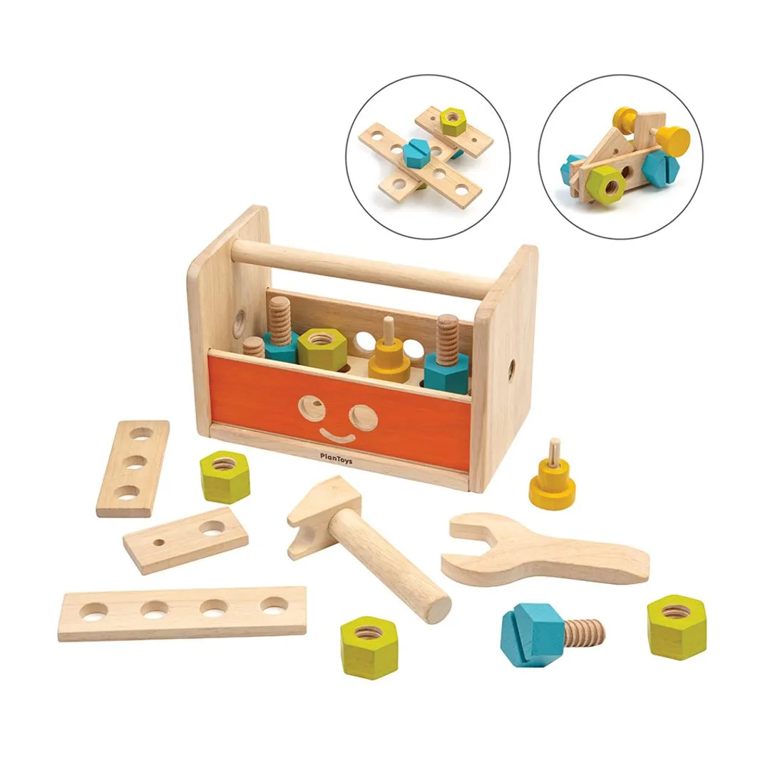 PlanToys Robot Toolbox boîte à outils robot 18 pièces