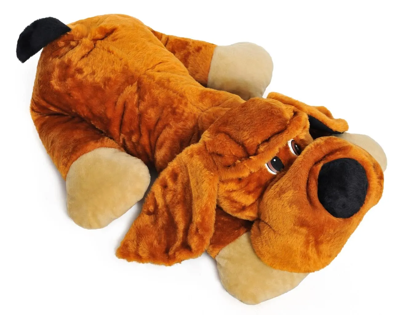 Velinda chien peluche géante allongé 110 cm douce