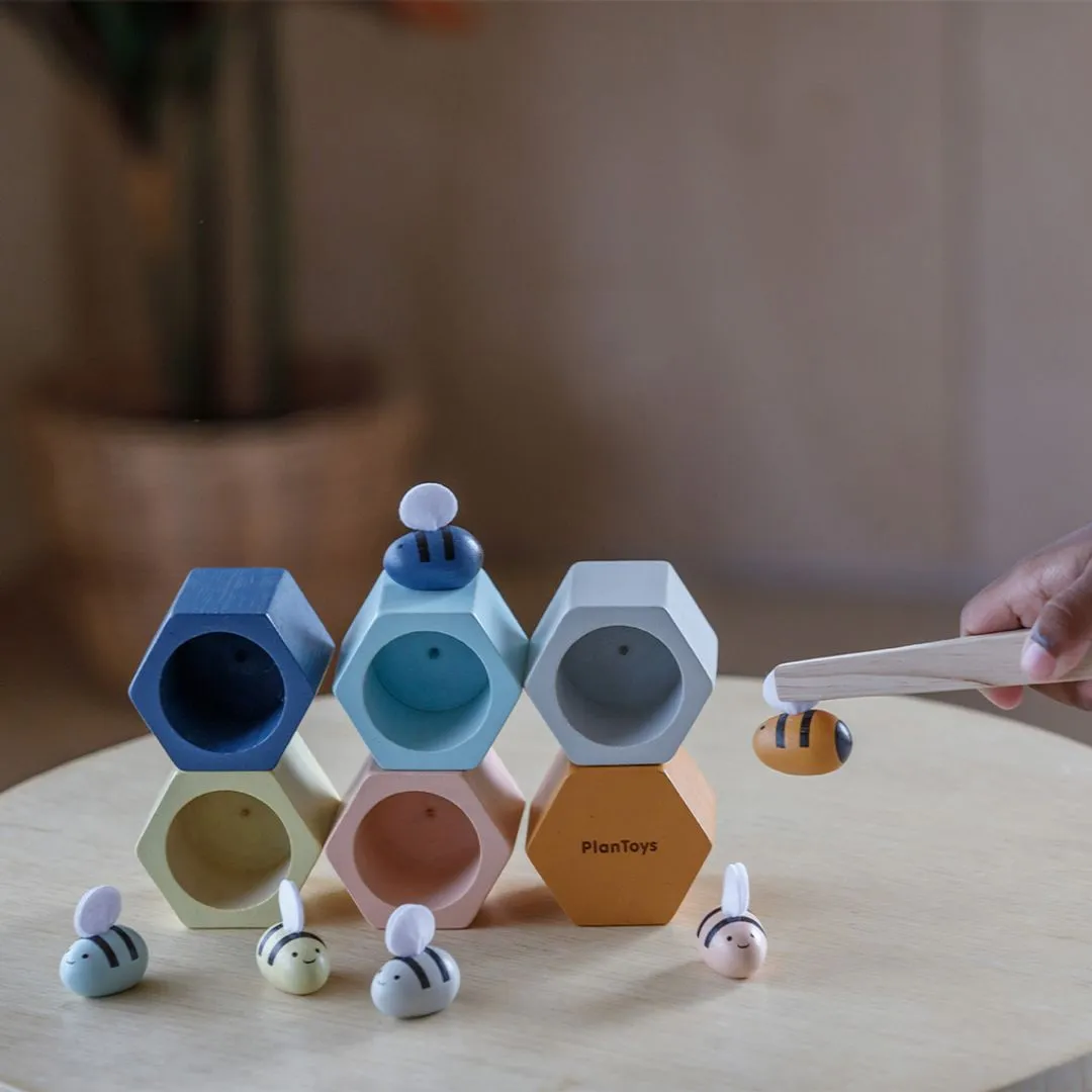 PlanToys Orchard Ruches abeilles jeu tri bois dès 3 ans