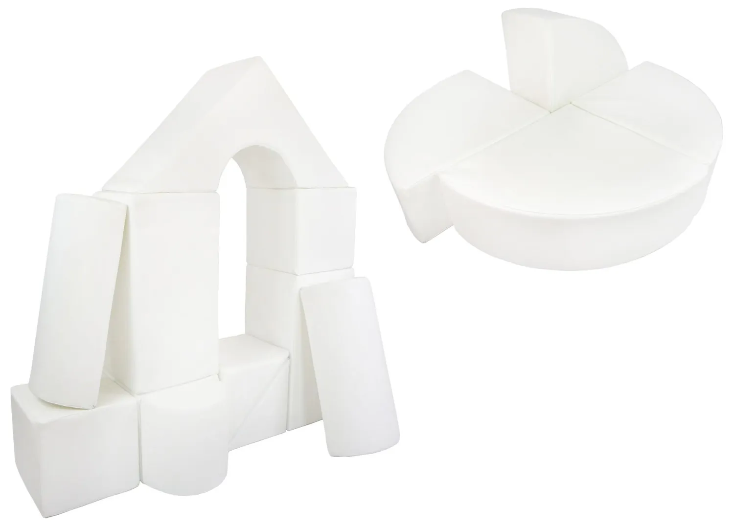 Velinda Blocs Soft Play 15 modules blanc rose pastel