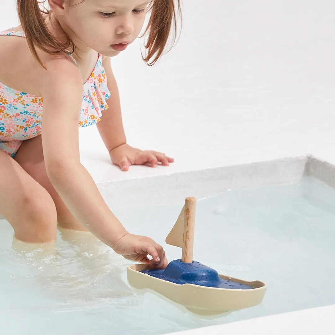 PlanToys Sailboat voilier de bain bois flottant