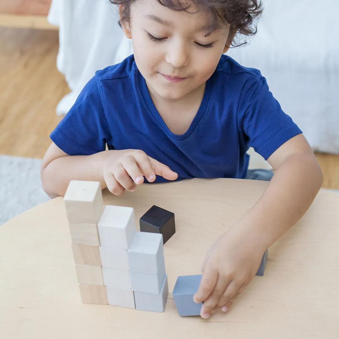 PlanToys Cubes jeu maths bois empilable