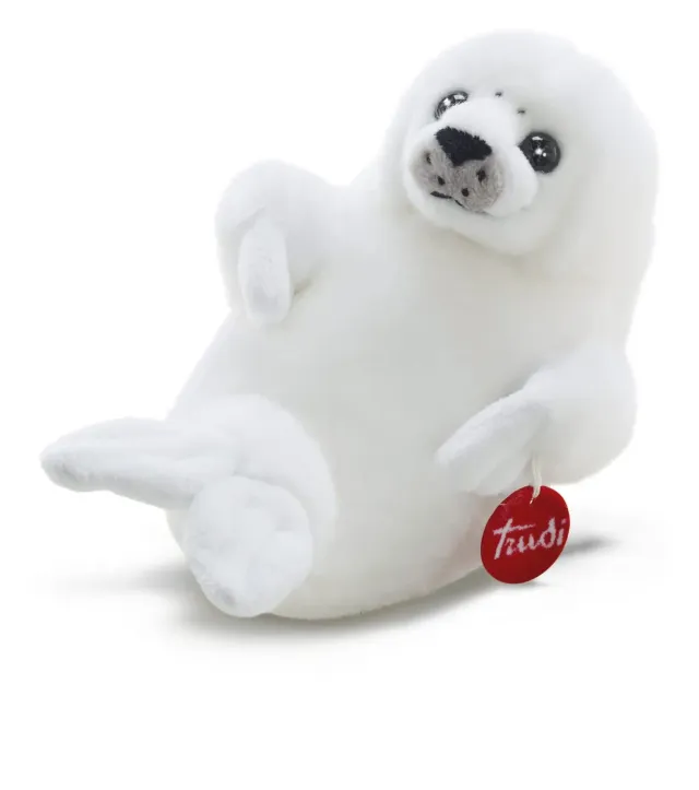 Trudi 16564 phoque peluche blanc taille S