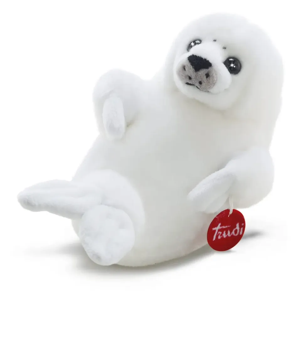 Trudi 16564 phoque peluche blanc taille S