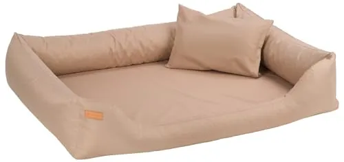 Velinda Canapé-Lit Chien 120x90cm Crème Coussin