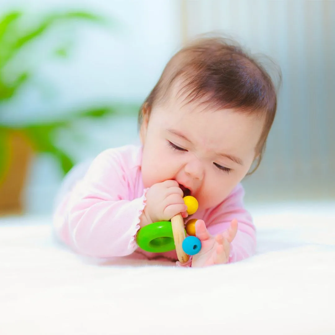 PlanToys Bell Rattle hochet clochette bébé bois
