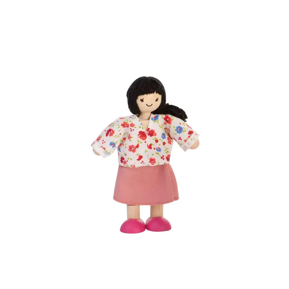 PlanToys Mom Dollhouse Figure figurine maman bois peau claire