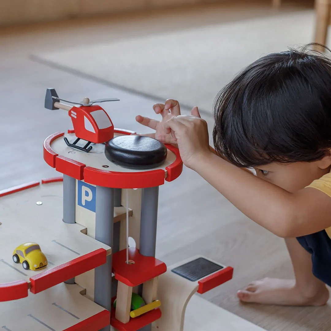 PlanToys Helicopter hélicoptère bois hélices 3 ans
