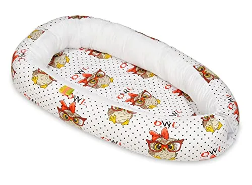 Velinda cocon bébé gigoteuse coton hiboux blanc
