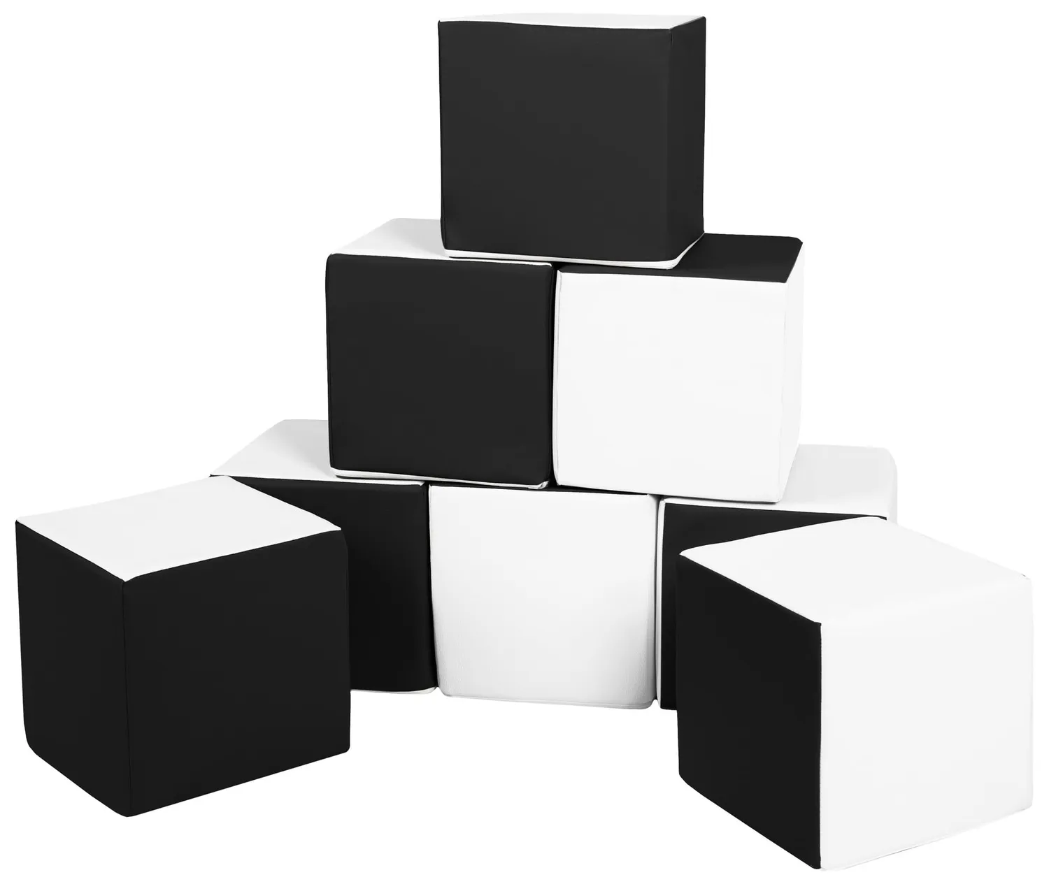 Velinda Cubes Lot de 8 Blocs Mousse Blanc Menthe Crèche