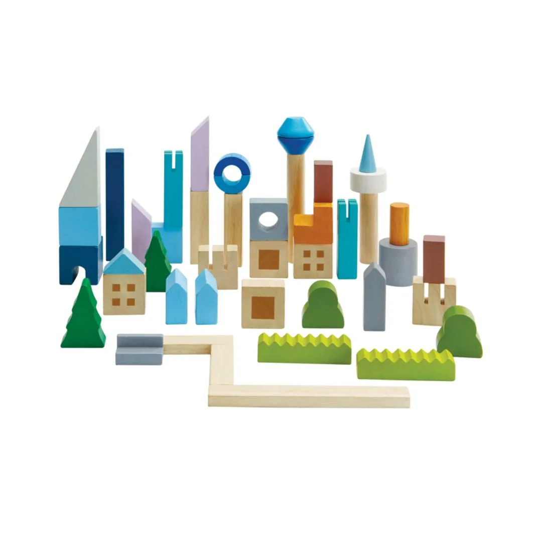 PlanToys Urban City Blocks 45 cubes construction ville