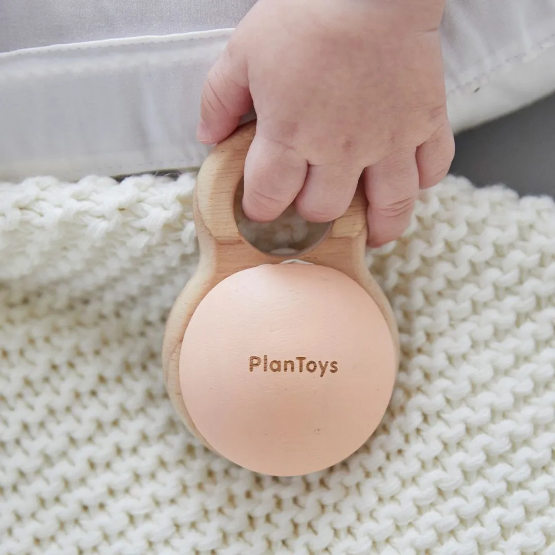 PlanToys Shake N Clap hochet bébé bois anneau