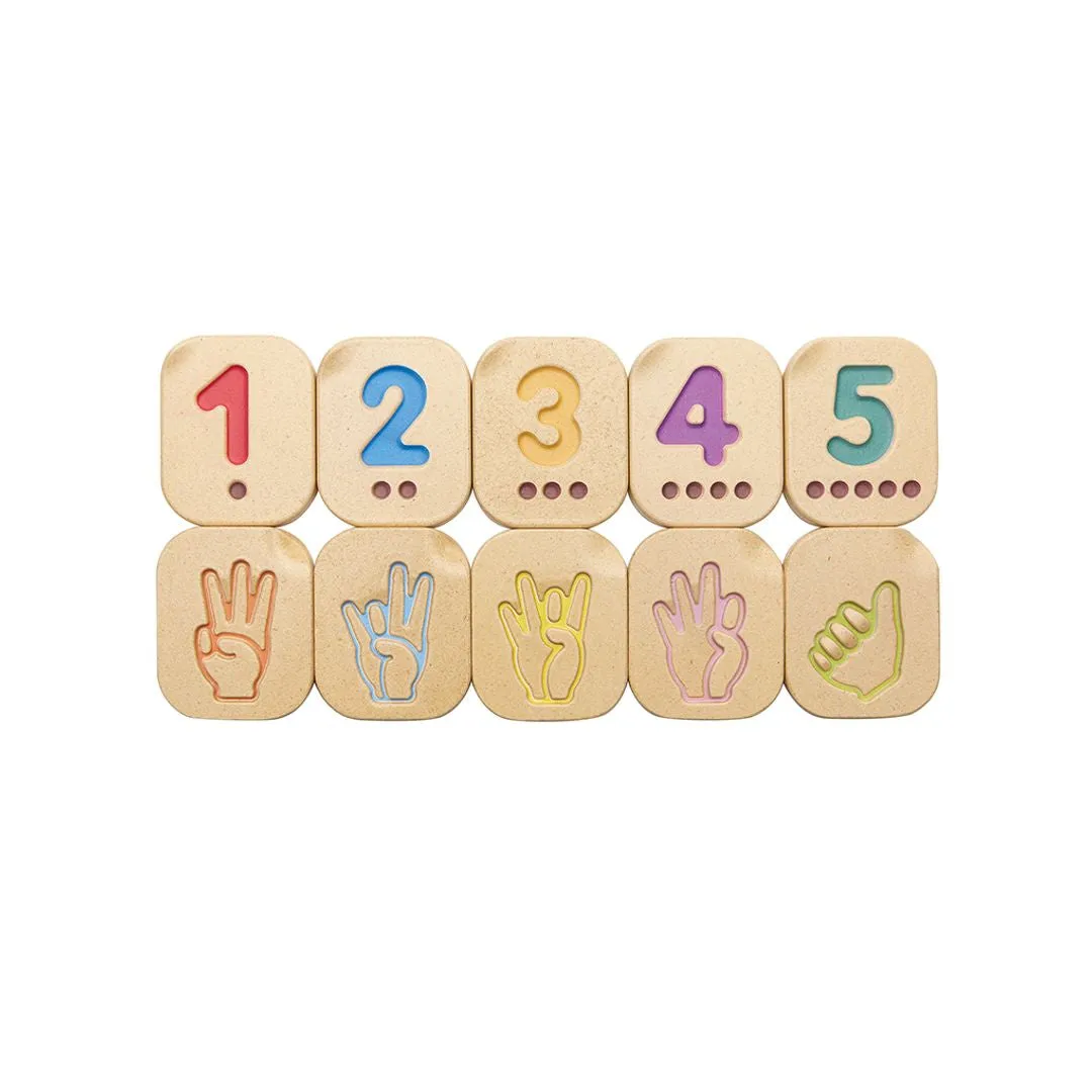 PlanToys Hand Sign Numbers chiffres langue des signes dès 2 ans