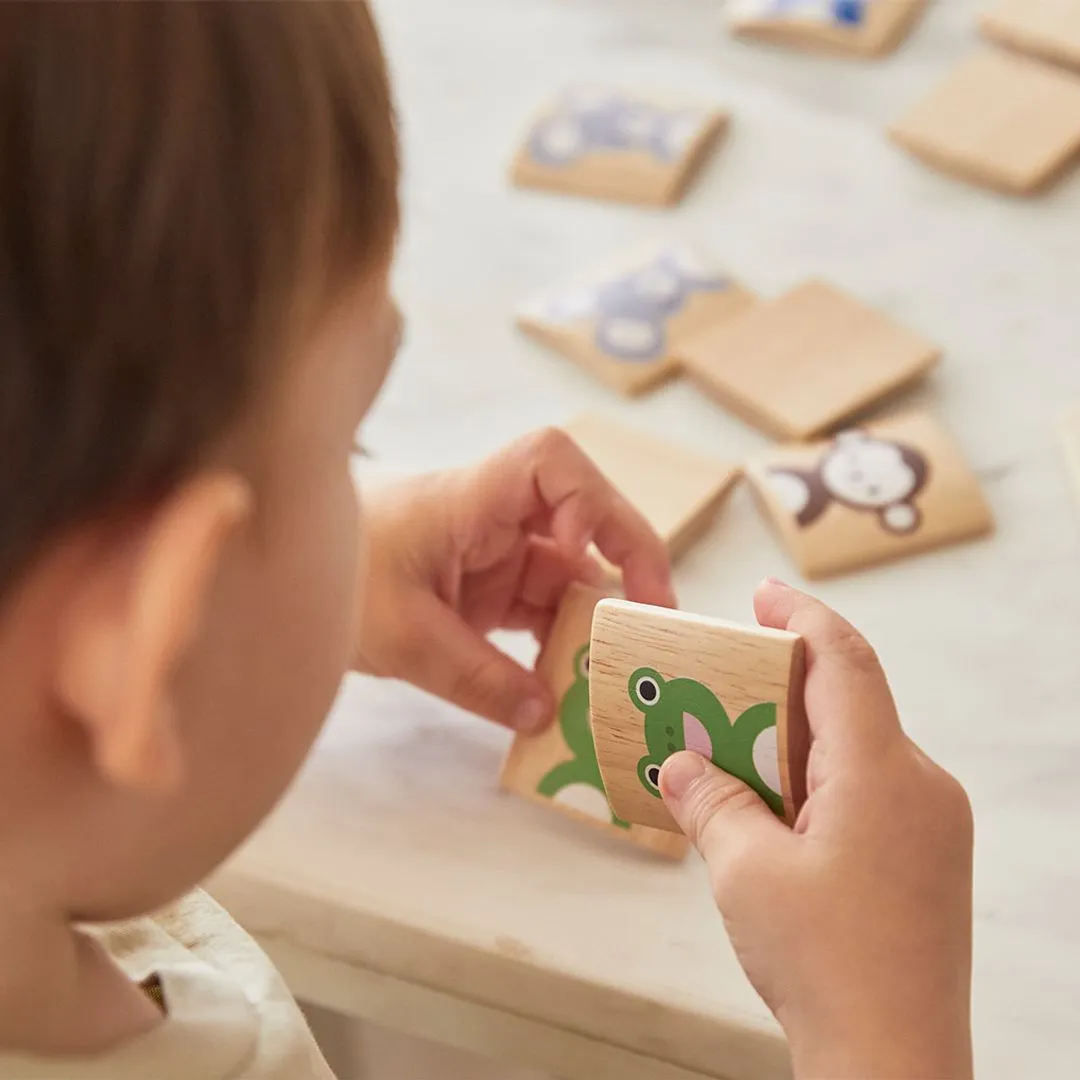 PlanToys Animals Memo memory animaux bois 2 ans