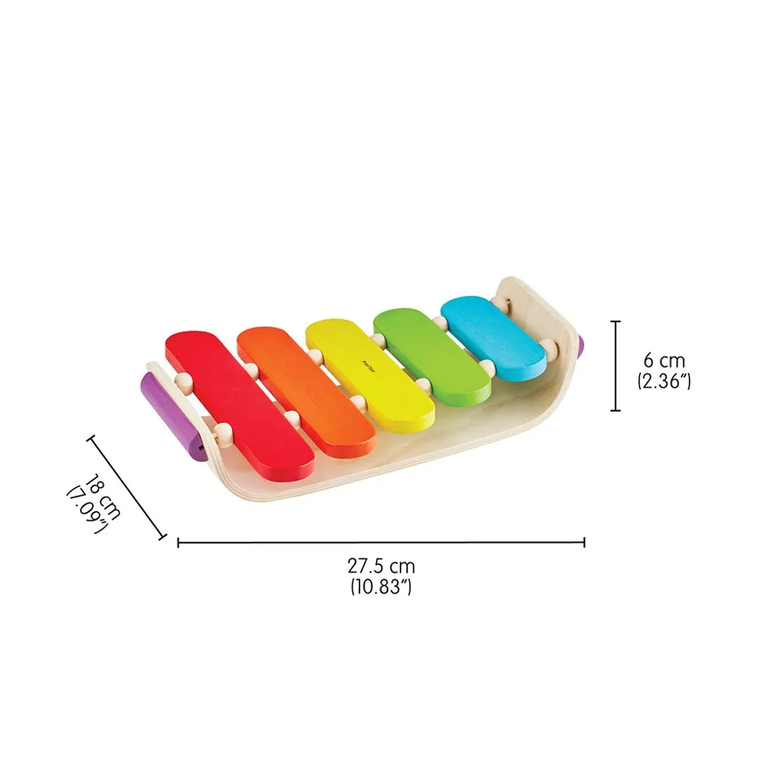 PlanToys Oval Xylophone xylophone bois 5 lames dès 12 mois
