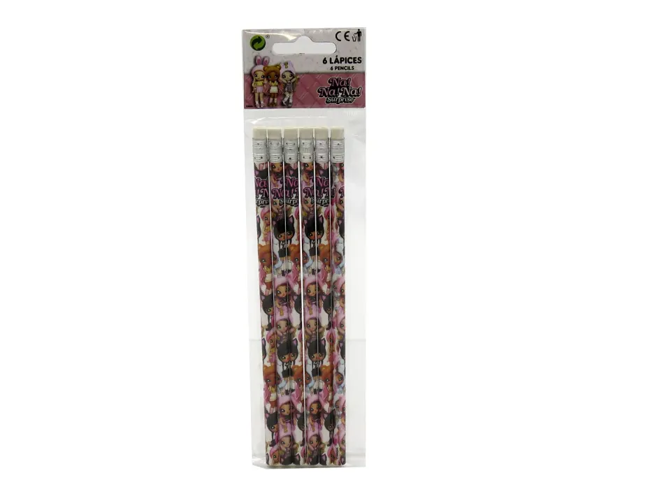 Na! Na! Na! Surprise lot 6 crayons gomme école personnages