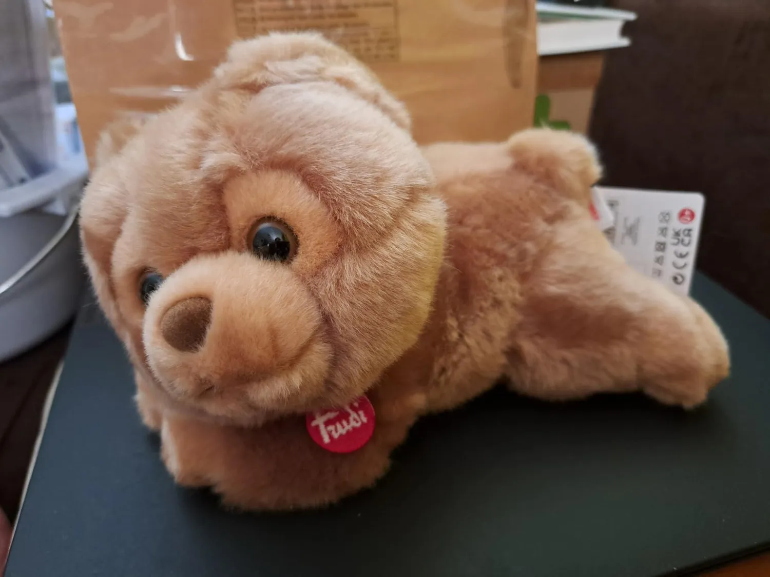 Trudi Brando ours peluche beige grand 38 cm