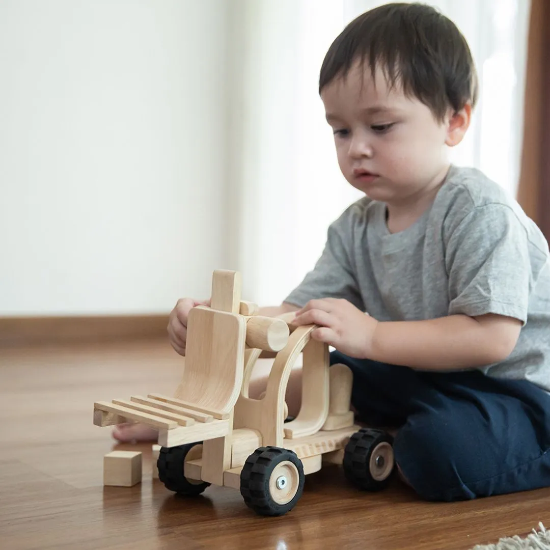 PlanToys Forklift chariot élévateur bois dès 3 ans