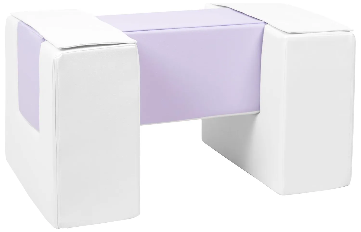 Velinda Passerelle Lot de 3 Blocs en Mousse Gris Velours Côtelé