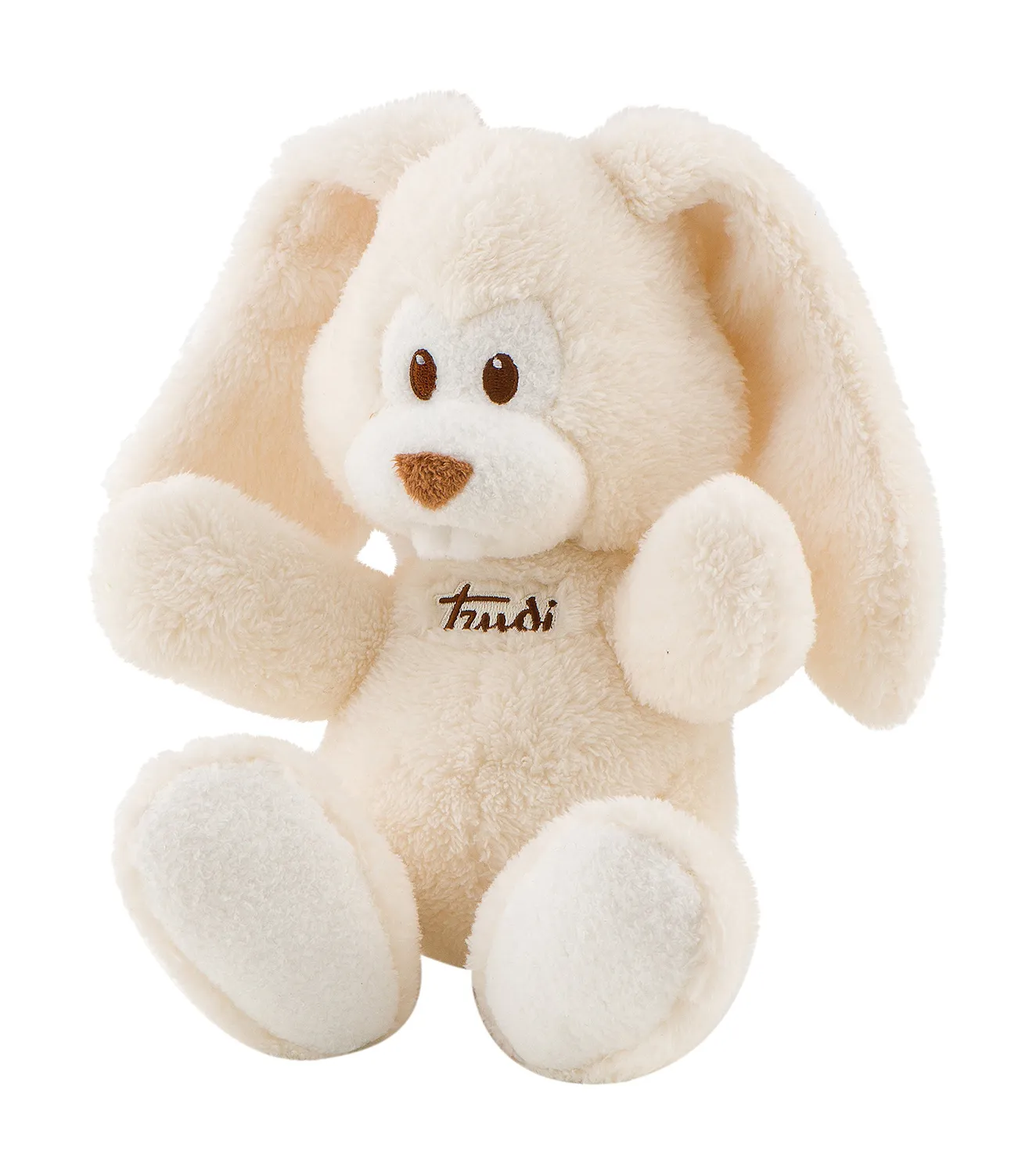 Trudi Cremino 18131 doudou lapin bleu turquoise carillon 26 cm