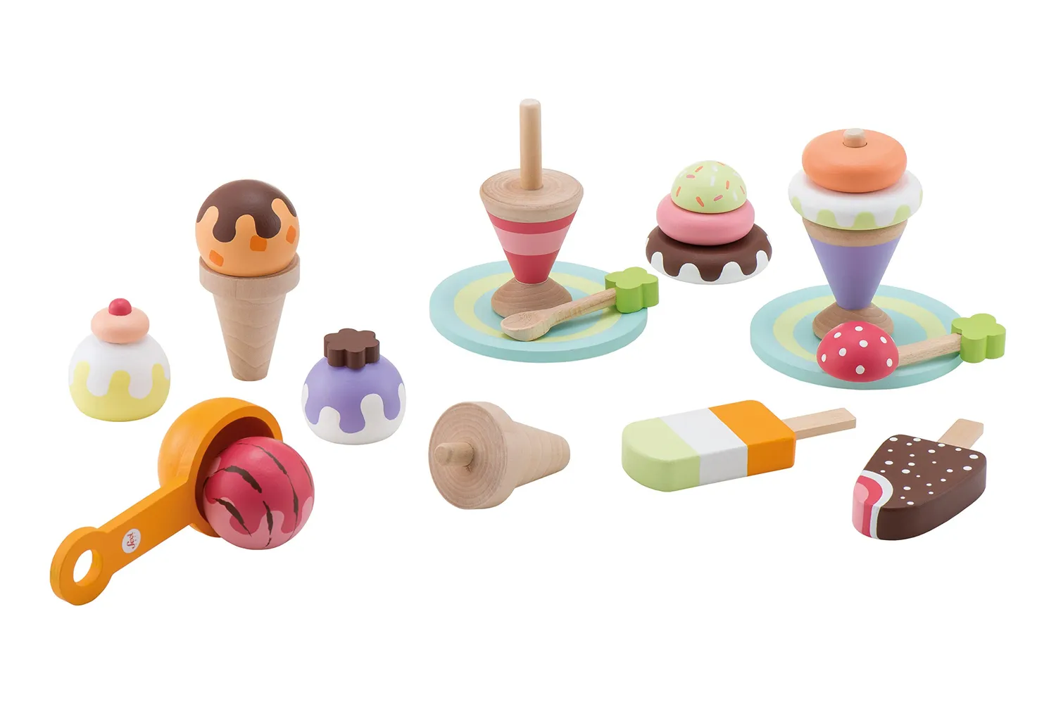 Trudi Sevi 82962 set glace dinette bois 21 pièces