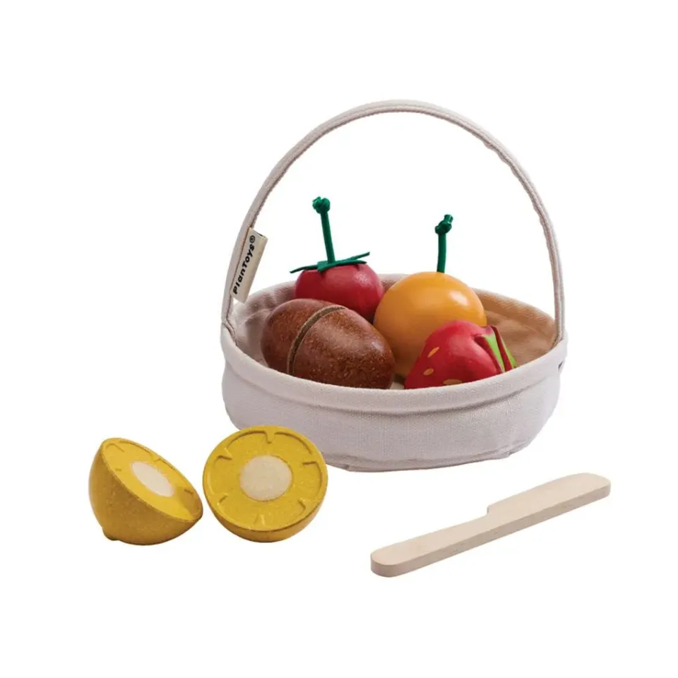 PlanToys Berry Citrus panier fruits à découper 3 ans+