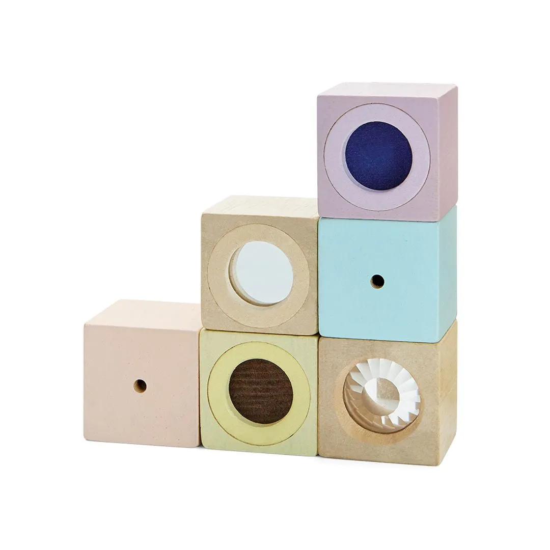 PlanToys Sensory Blocks cubes sensoriels 6 pièces dès 12 mois