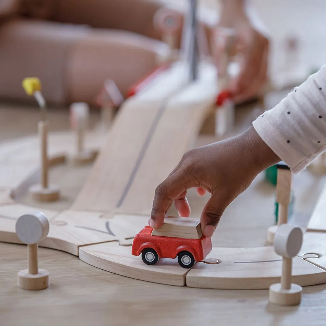PlanToys Road System circuit bois 34 pièces