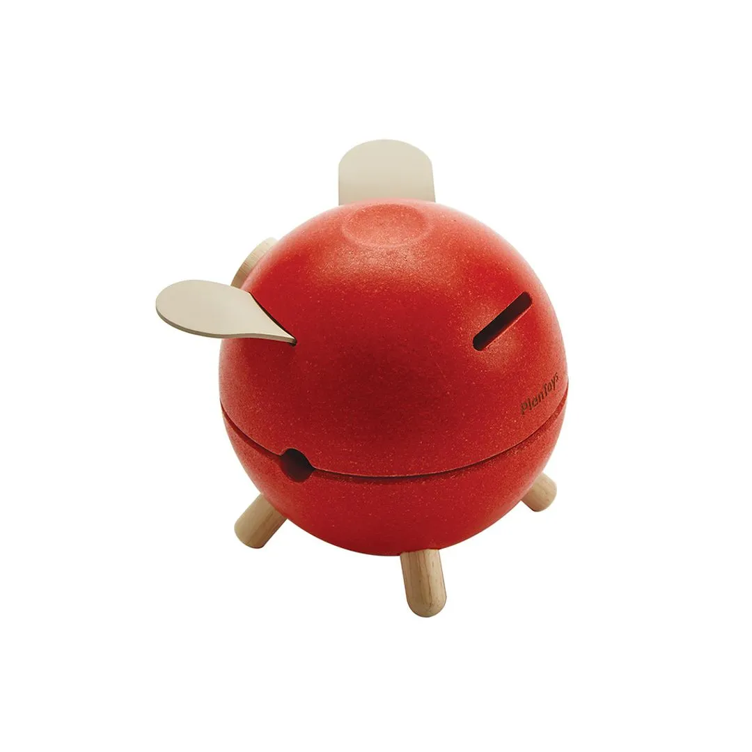 PlanToys Orchard Tirelire cochon rouge bois dès 3 ans